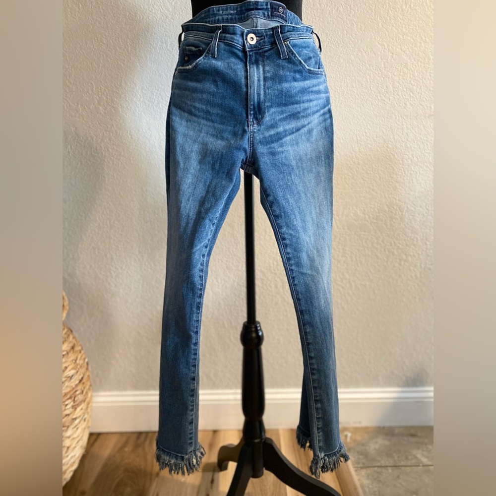 AG Adriano Goldschmied The Jodi Crop High Rise Slim Flare Jeans Size 26R